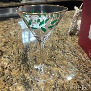 Set of 4 Lenox Holiday Martini Glasses